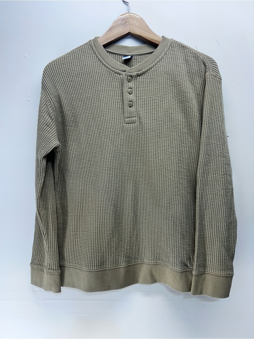 Old Navy Long-Sleeve Thermal-Knit Henley T-Shirt for Boys XL